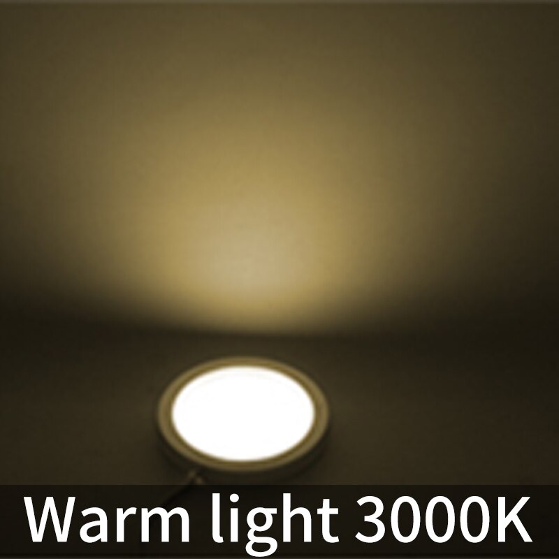 Spot ultratunn 12v- taks fönster display vinbänk ytmonterad panellampa inbyggd led mini spotlight 3w downlight: Varm vit / Vitt skal