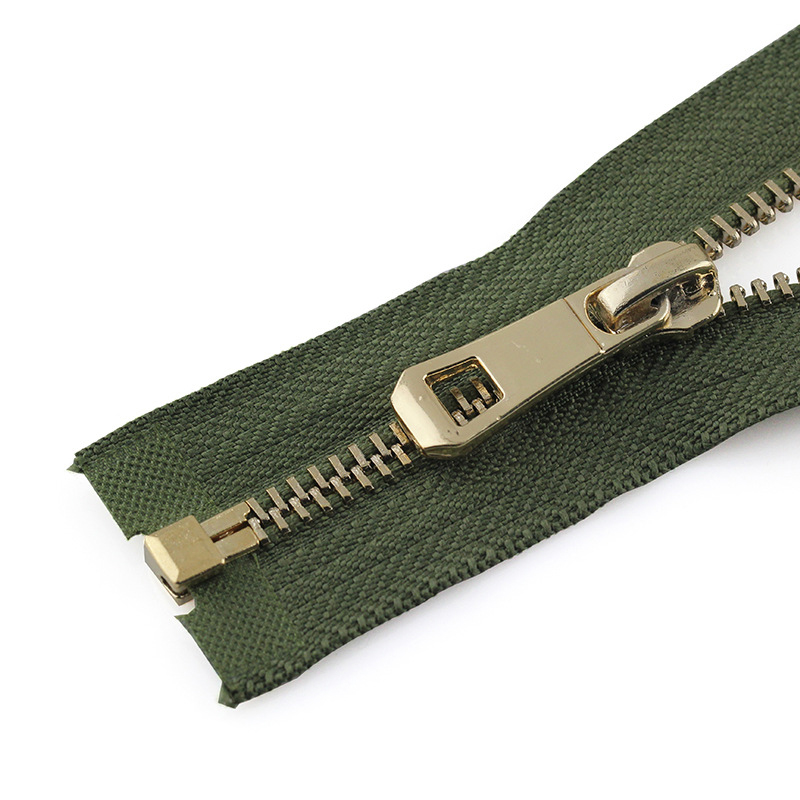5# 55/65/75cm Open-End Auto Lock Metal Zipper Diy Handcraft For Clothing Pocket Garment Shoes Bags Sewing Accessori: Copper / Option2