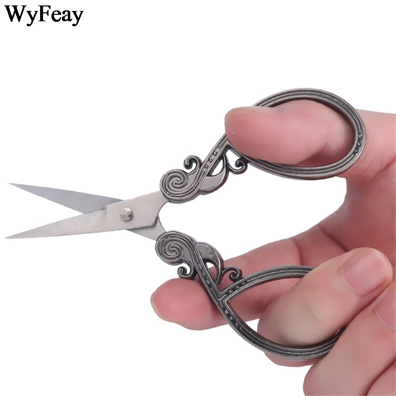 Tijeras Vintage para cortar tela de acero inoxidable, tijeras de sastre para manualidades, hilo de bordar, suministros de herramientas de costura