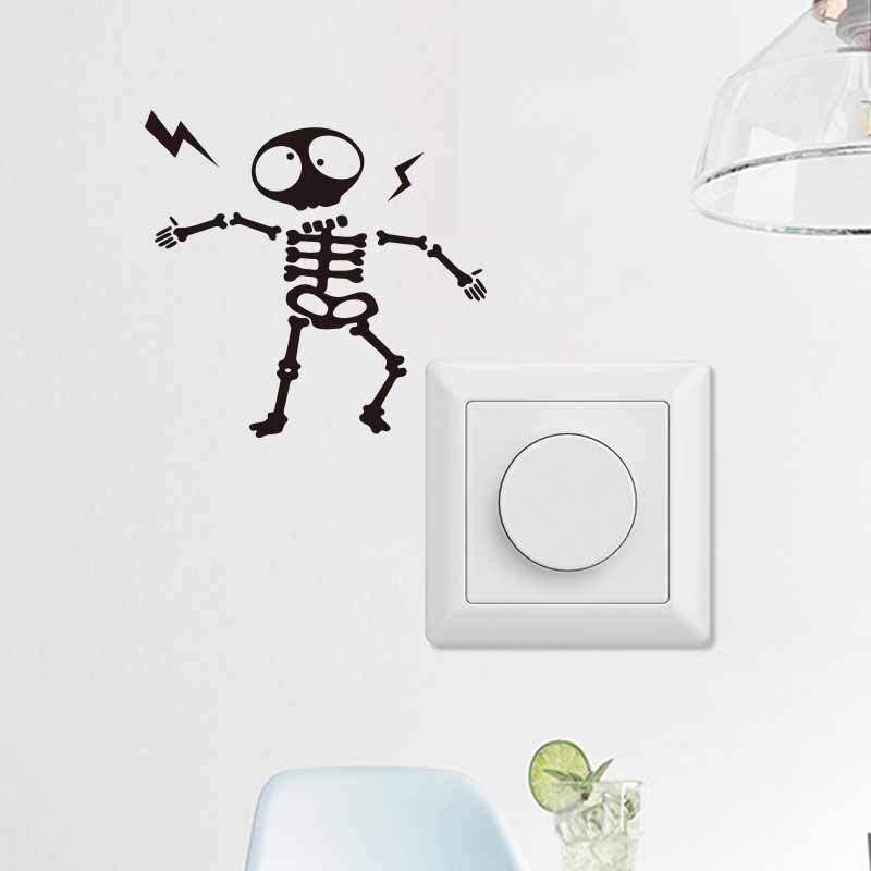 Pvc Cartoon Alien Print Self-adhesive Wall Sticker For Household Wall Decoration