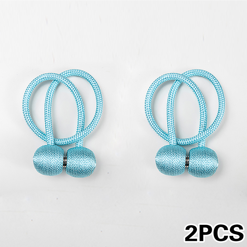 modern minimalist agnetic Curtain Tieback Clip Curtains Buckle Holder Decorative Home Curtains Accessories: Navy Blue
