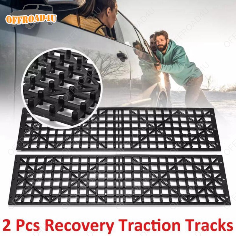 Piste de Traction antidérapante pour voiture, 2 pièces, piste de sable, pour neige, tout-terrain, 4 roues motrices
