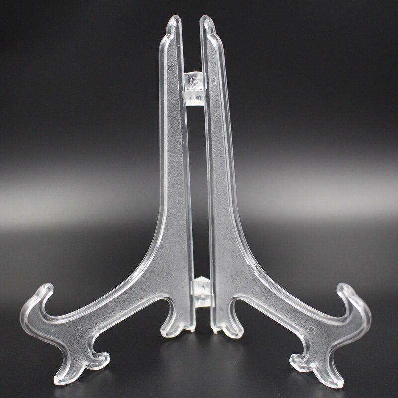 25cm genomskinlig klar akrylplatta stativ ram stafflihållare för visning av bild