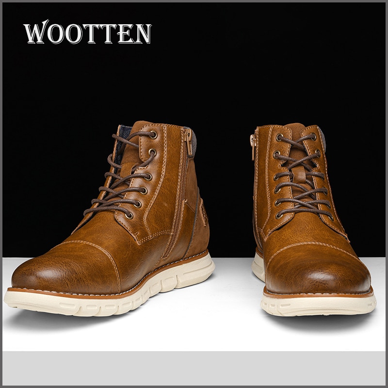 Größe 7-13 männer stiefel WOOTTEN oben männer lässig schuhe schöNe komfortable retro leder stiefel # durch507C3