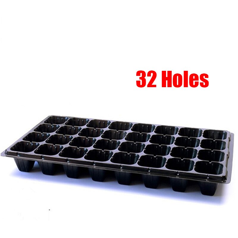 200 Holes Plastic Seedling Starter Trays Plant Flower Pots Nursery Grow Box Tray Plug Planting Planter Container: 32 Holes