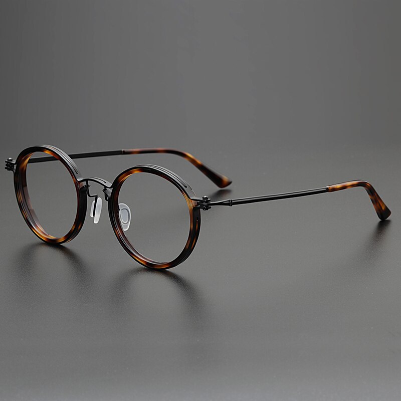 Vintage Bril Frame Mannen Vrouw Ronde Titanium Acetaat Optische Brillen Bijziendheid Lezen Recept Brillen