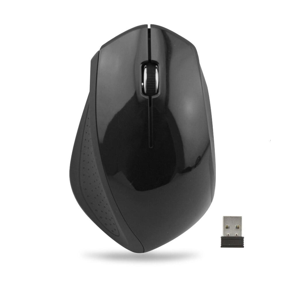Chyi usb optische pc-maus 2.4g ergonomische kabellose mäuse 1600 dpi-empfänger büro- und gaming-mäuse tragbar 3d gaming-mäuse für laptops: Schwarz