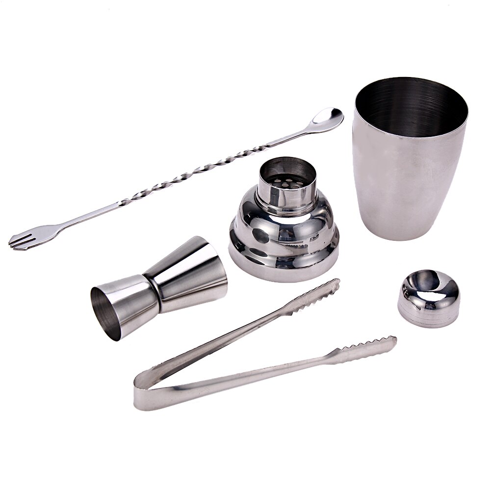 4 Stuks 250Ml Rvs Cocktail Shaker Mixer Wijn Martini Boston Shaker Jigger Mengen Kit Voor Barman Drinken Party bar Tool