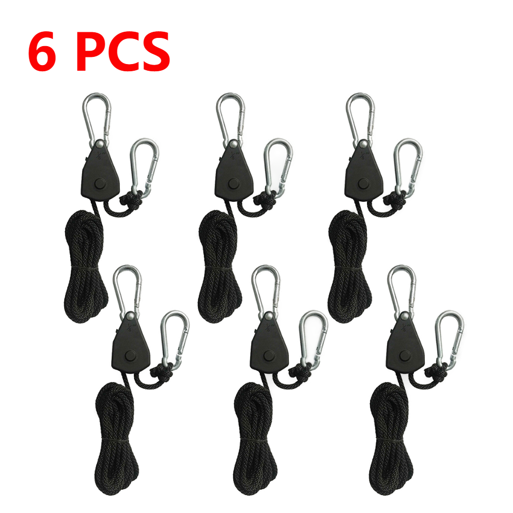 20-2PCS Hanger Pulley Ratchets Kayak Rope Rope Pulley 1/8 Lift Pulley Lock Tie Down Strap 1.6M Sky Curtain Tent for Camping: WHITE