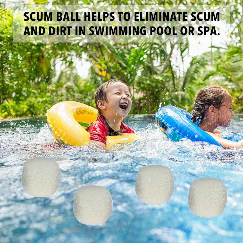 5 Pc Eliminating Reusable Scum Ball For Swimming Pool Spa Absorbed In Human Oil and Sunscreen Economical and Reusable