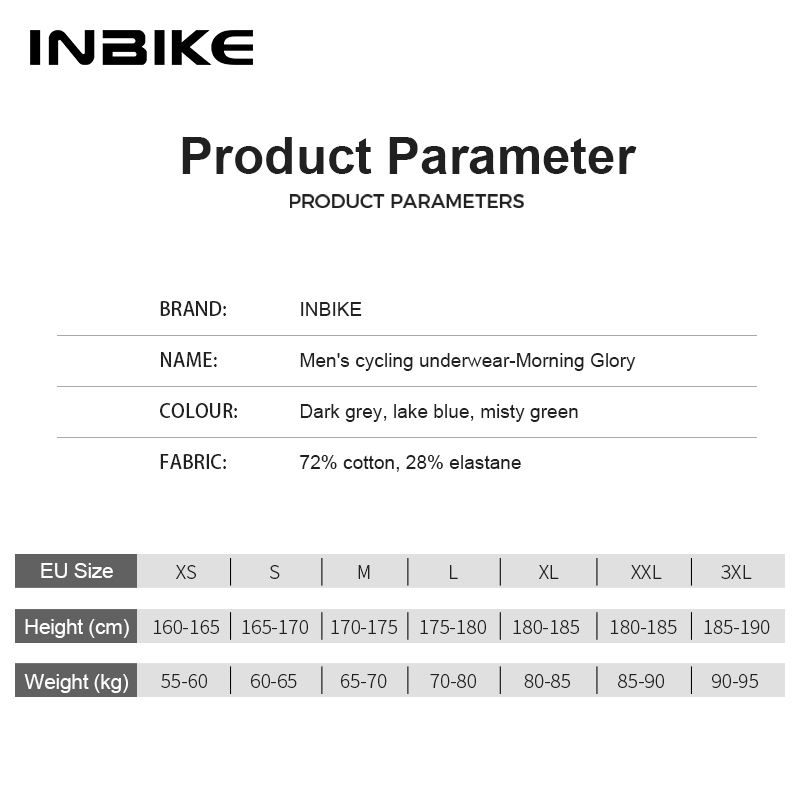 Inbike – atmungsaktive radhose für herren mit , 3d gelpolstern, stoßdämpfende fahrradunterwäsche, mountainbike- und rennradunterwäsche