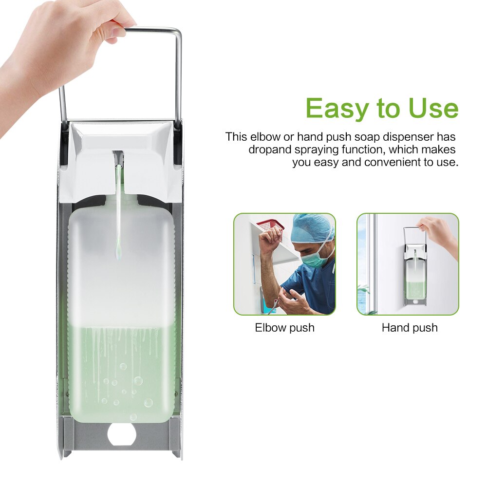 Elbow Press Hand Sanitizer Soap 1000ml Kitchen Disinfectant Spray Dispenser Liquid Soap Dispenser For Bathroom Toilet Hotel