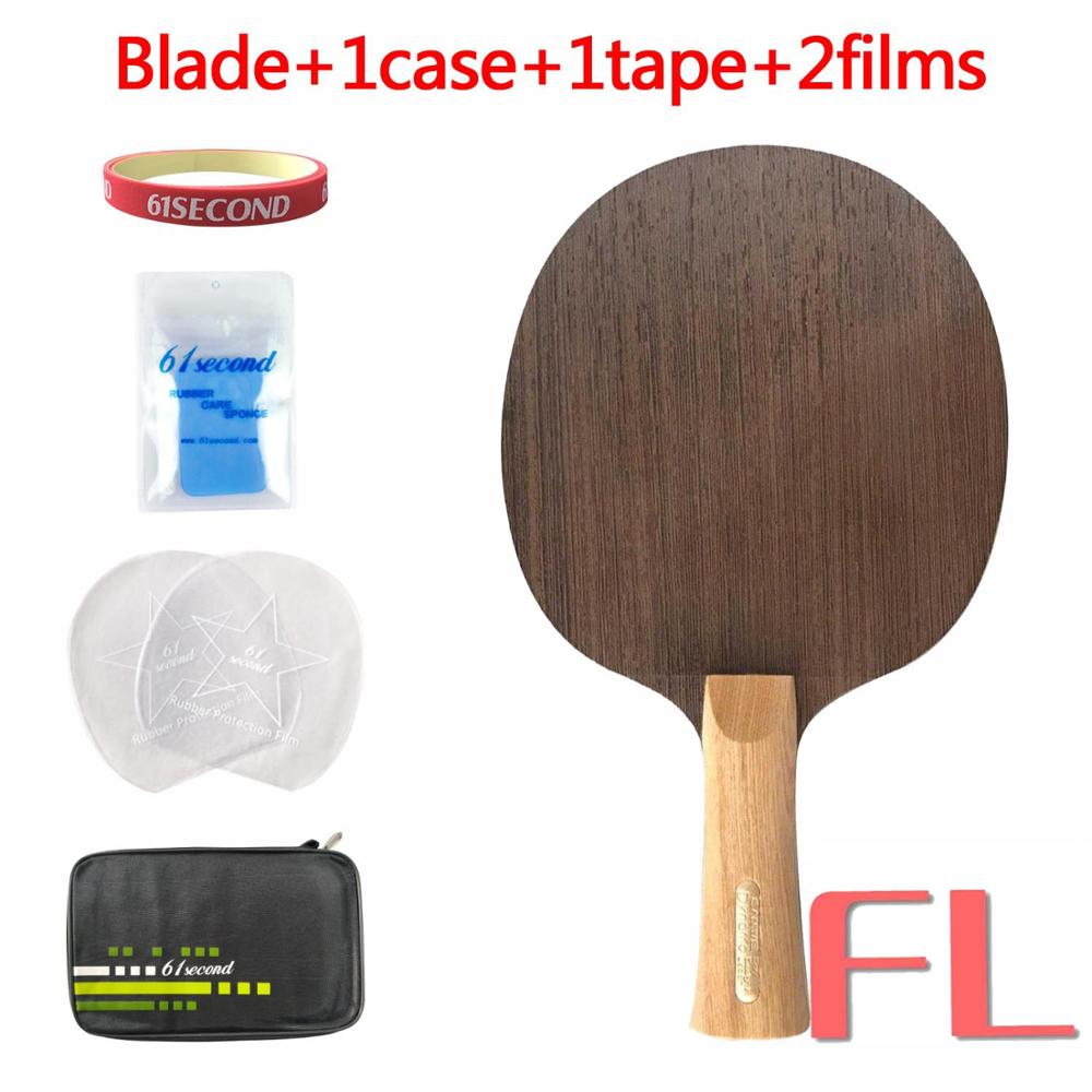 Sanwei-Dinamo de madera de 5 capas, mango de ciprés, hoja de Ping pong ligera y rápida para tenis de mesa: FL with FM case