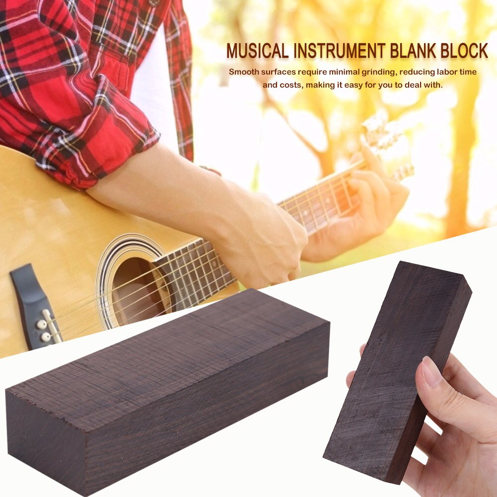 Blackwood Block Wood Grain Ebony Lumber Blanks Handles Timber DIY Craft Wood Handle for Musical Instruments