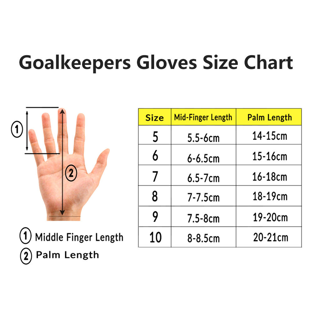 Professionele Voetbal Keeper Voetbal Handschoenen Anti-Slip Dikker Voetbal Keeper Handschoenen Vinger Bescherming Handschoenen Voetbal Equipmen