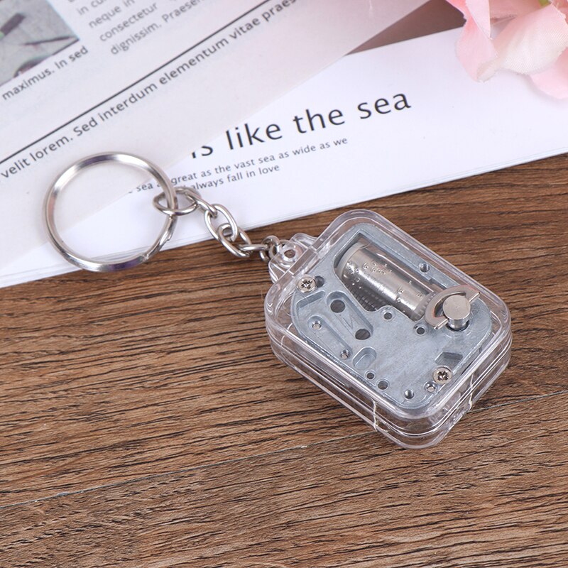 1PCS Metal Music Boxes Clockwork Keychain Music Box Movement DIY Play Set Mechanical Home Decor