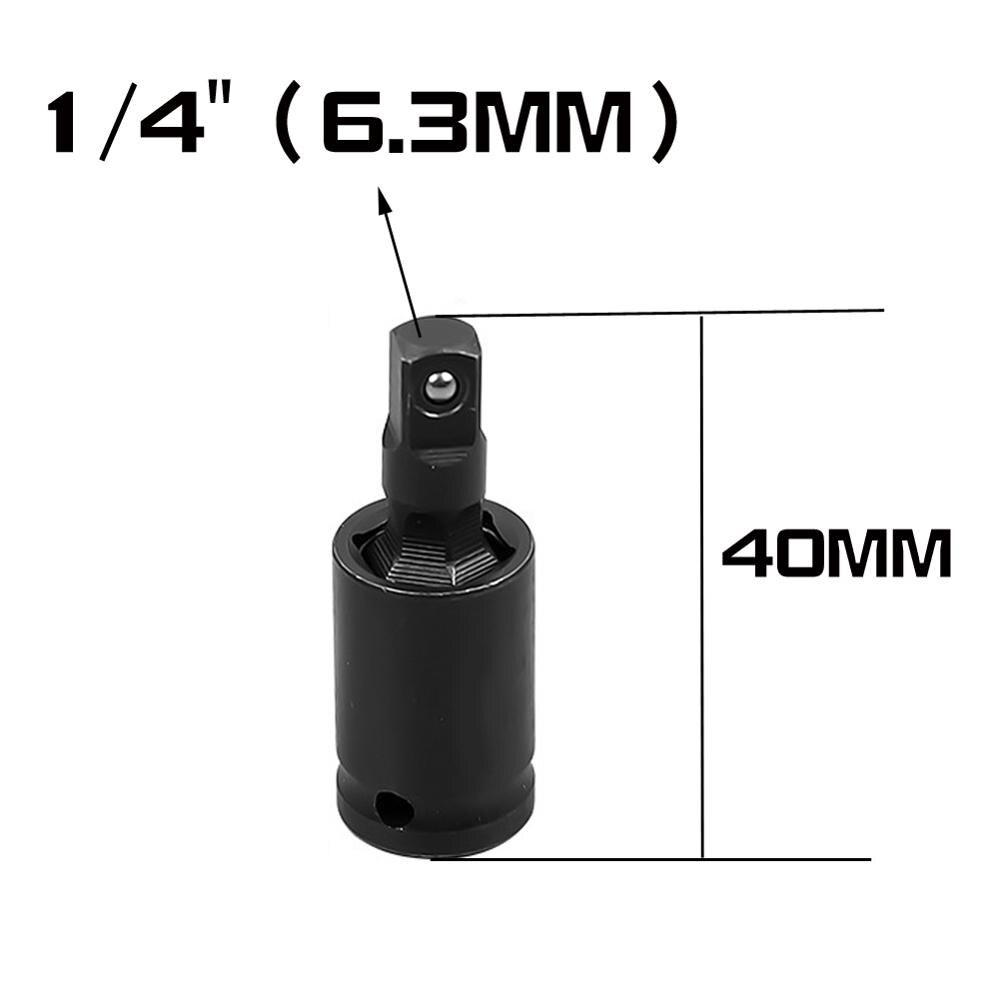 Pneumatic Universal Joint Set Ratchet Angle Extension Bar Socket Adapter Manual Bendable Adapter Socket Tools 1/2" 1/4" 3/8"