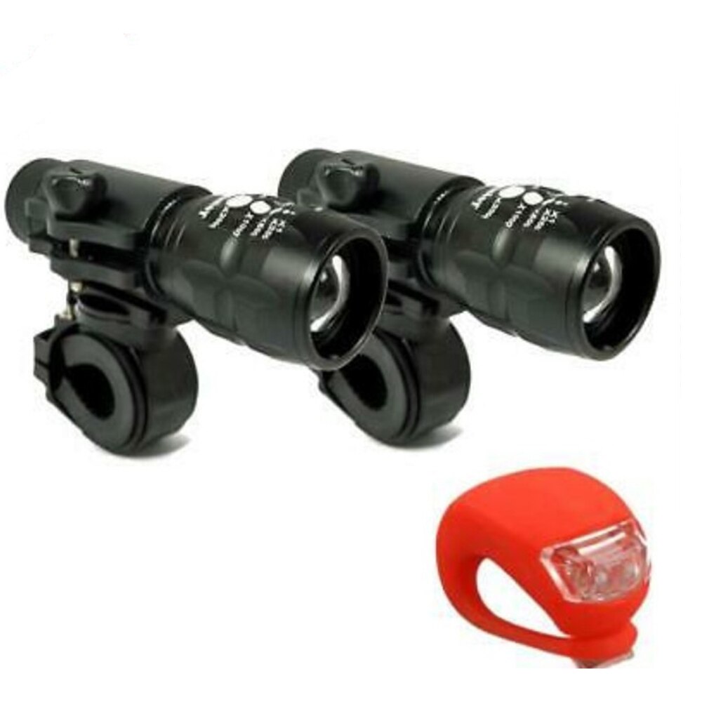 Joshock Bicycle Light T6 LED cycling Front Light LED Bike light Lamp Torch Waterproof ZOOM Flashlight With Free Taillight: G