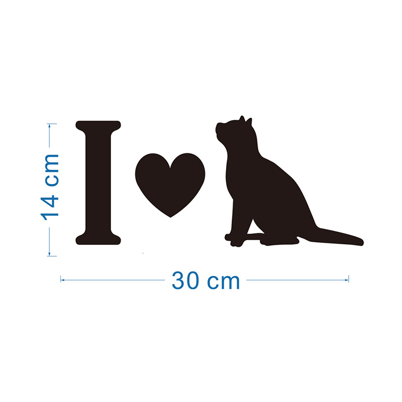 Black and White Cat Dog Wall Stickers Mirror 3D Acrylic DIY Self-adhesive Waterproof Home Decor Cattery Doghouse Decoration
