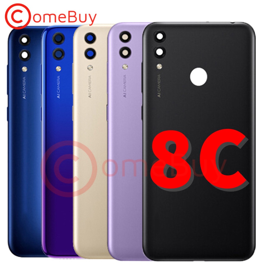 For Huawei Honor 8C Back Battery Cover Door Rear Housing Case With Sim Tray For Honor 8C Battery Cover Replacement BKK-L21