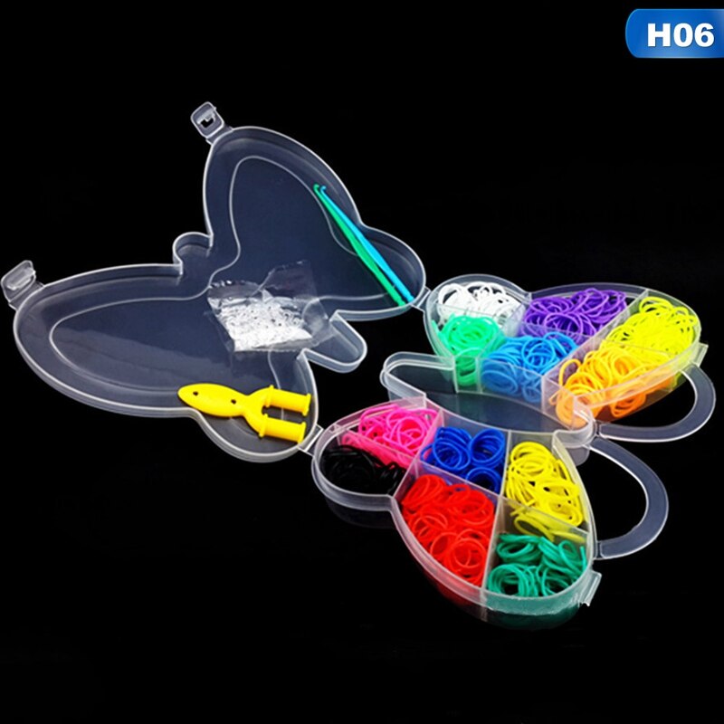 DIY Multi-function Rainbow Like Rubber Band Weaving Colorful Bracelets Loom Bands For Children: 6