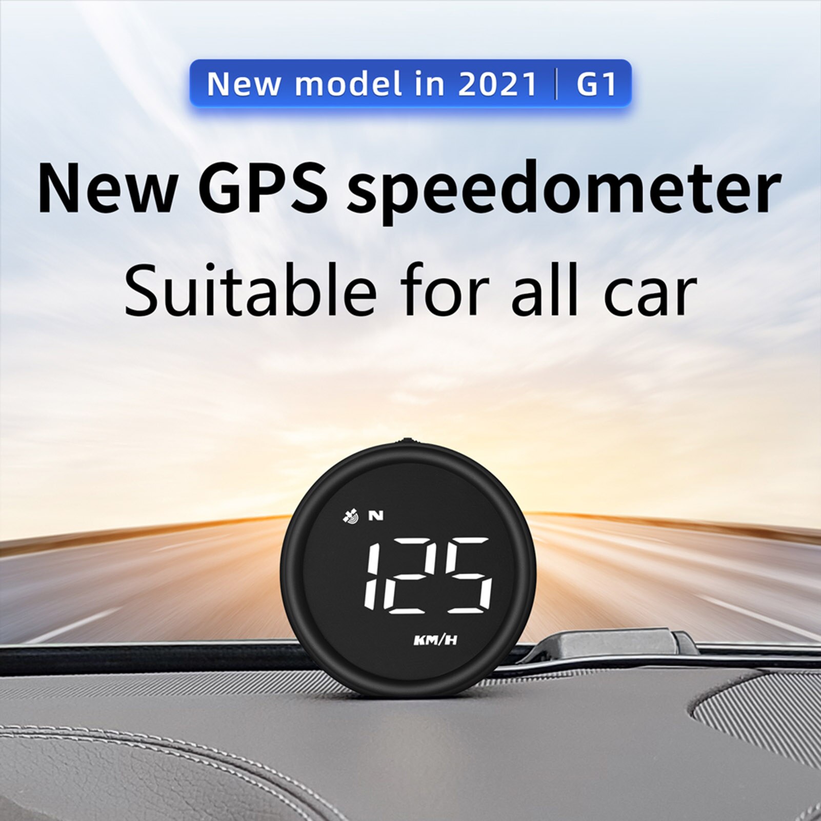 GPS Speedometer Car HUD Speed Odometer Mileage Head Up Display HD Digital MPH KM/H Overspeed Fatigue Driving Alarm USB Manner