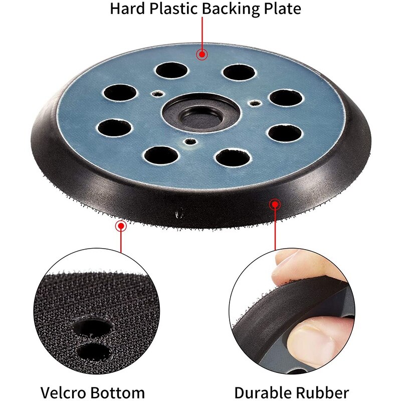 Big 12 Pieces 40 Grits Sanding Discs, 60 Pieces Grits Sandpaper Compatible with DeWalt, Makita and Porter Cable