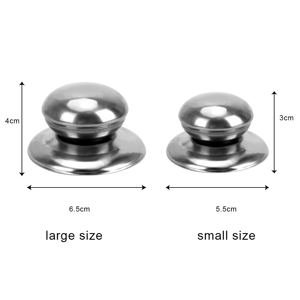 Niceyard s/l glas rustfrit stål grydelåg håndtag pan dæksel knop udskiftning håndgreb køkkengrej