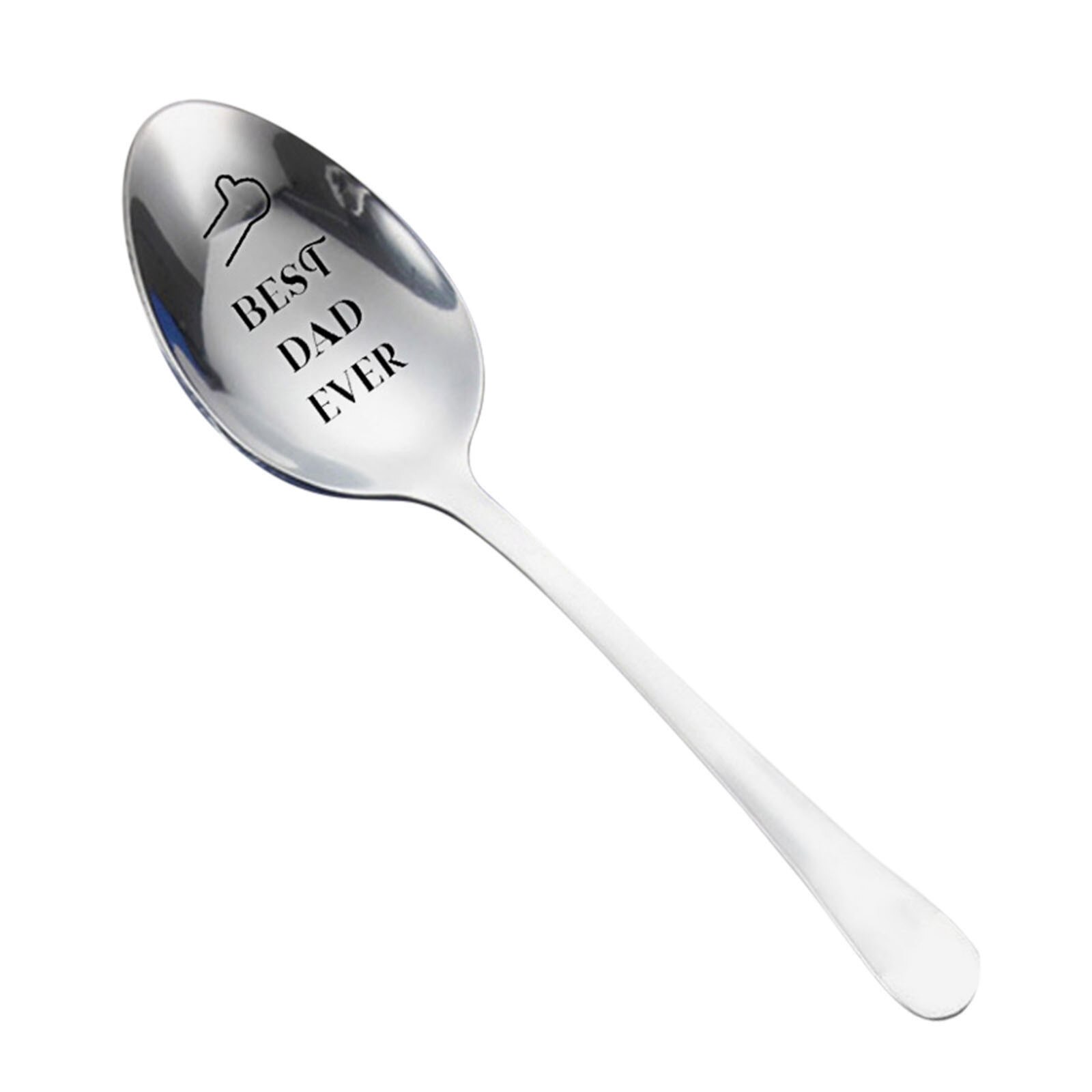Cuchara de helado grabada, licuadora de café, herramienta de cocina, para padre y familia, los mejores para papá, de hija o del día del padre # W3: F