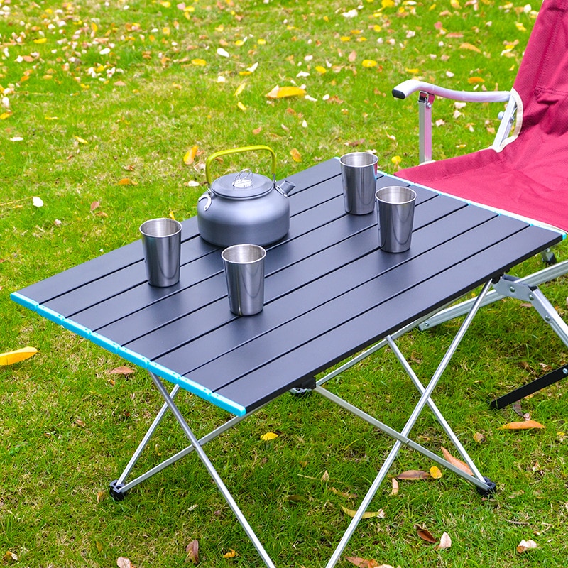Udendørs picnic foldebord høj styrke aluminiumslegering bærbar ultralet campingbord sammenfoldeligt middagsbord til familiegrill