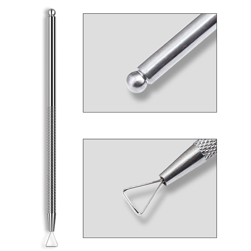 Kopytko robić skórek stal nierdzewna martwa skóra narzędzia robić manicure paznokci polski usuń skrobak czyste narzędzie paznokcie u stóp trymer nożyce: 1szt M357