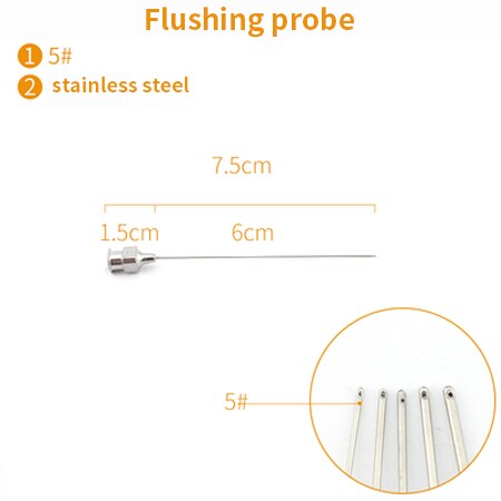 Ophthalmology lacrimal Duct Probe Flushing Type Microsurgery Instrument Stainless Steel Titanium Alloy Double-ended Probe: No. 5