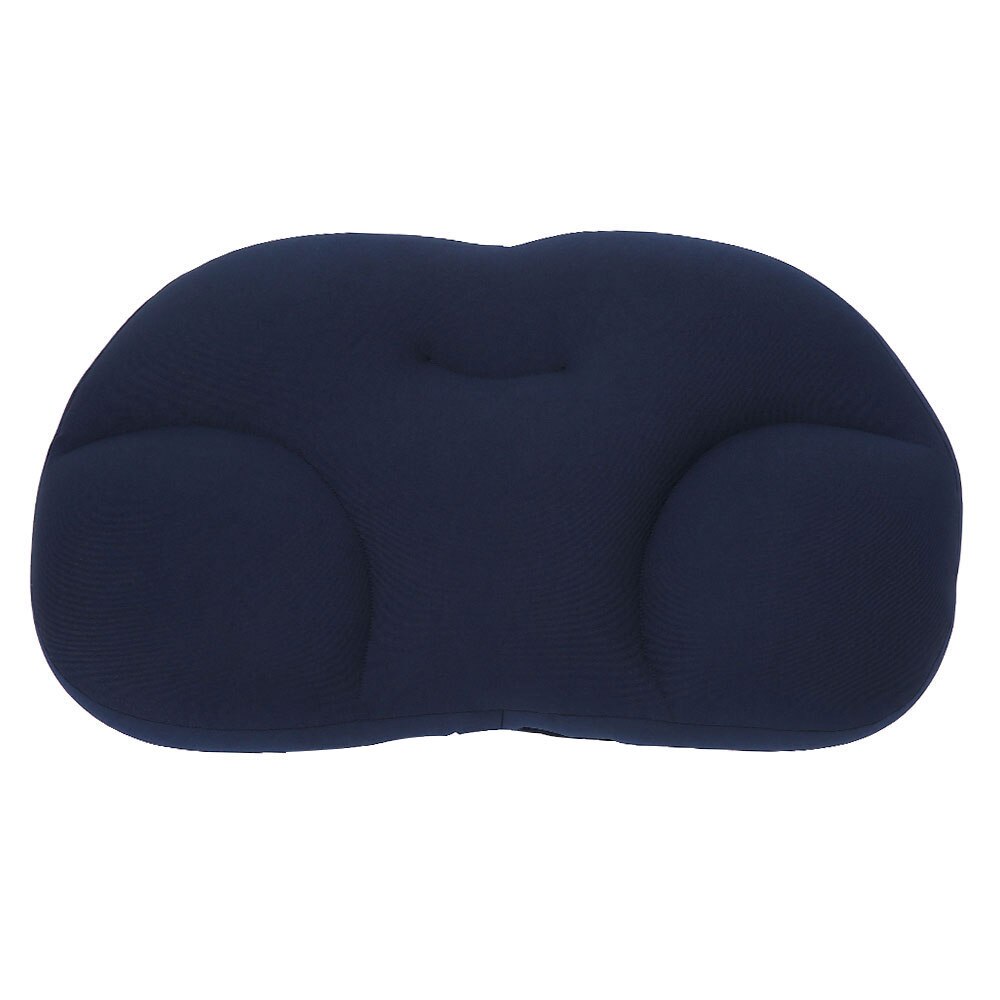 Almohada de cuello 3D avión lavable cuerpo masaje de cuello almohada de viaje almohada portátil descanso del cuello almohadas de espuma almohadilla de cintura: Azul oscuro
