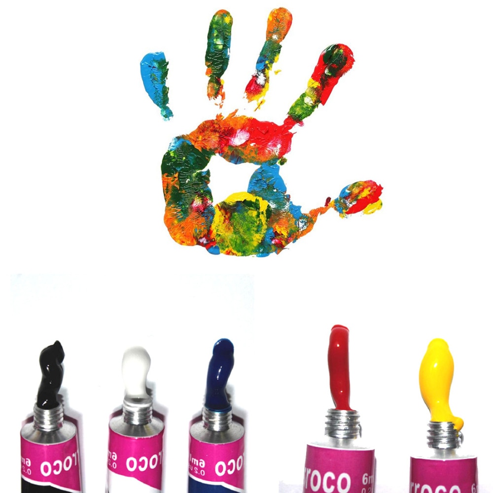 Juego de pinturas acrílicas profesionales de 12 colores pintados a mano pintura textil pintura de colores brillantes suministros de arte peintur