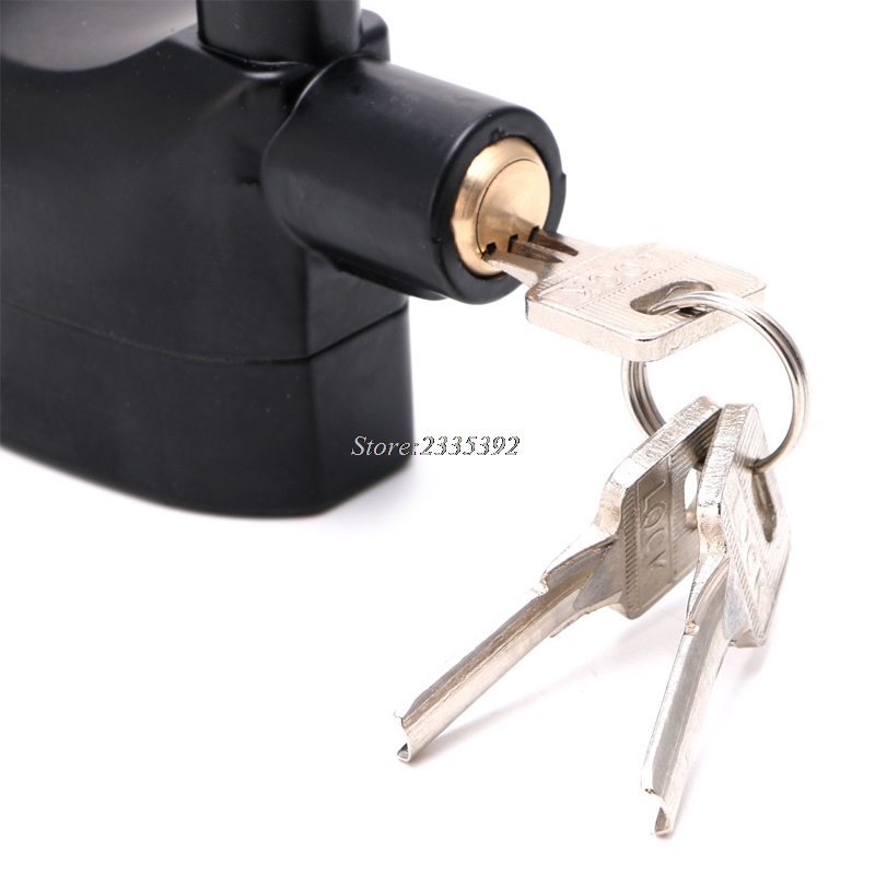 (Ootdty) Black Waterdichte Sirene Alarm Hangslot Alarm Slot Voor Motorfiets Fiets Perfecte Beveiliging Met 110dB Alarm APR14_17