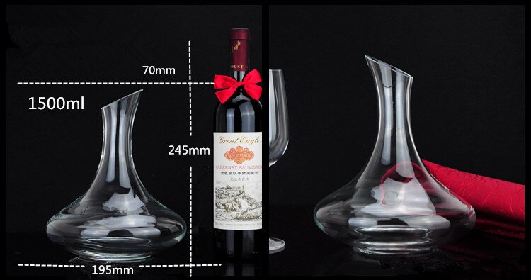 1 PC Klassische Wein Karaffe Handgemachte Rotwein Ausgießer Lebendige Champagner Karaffe Wein Karaffe EJS 1100