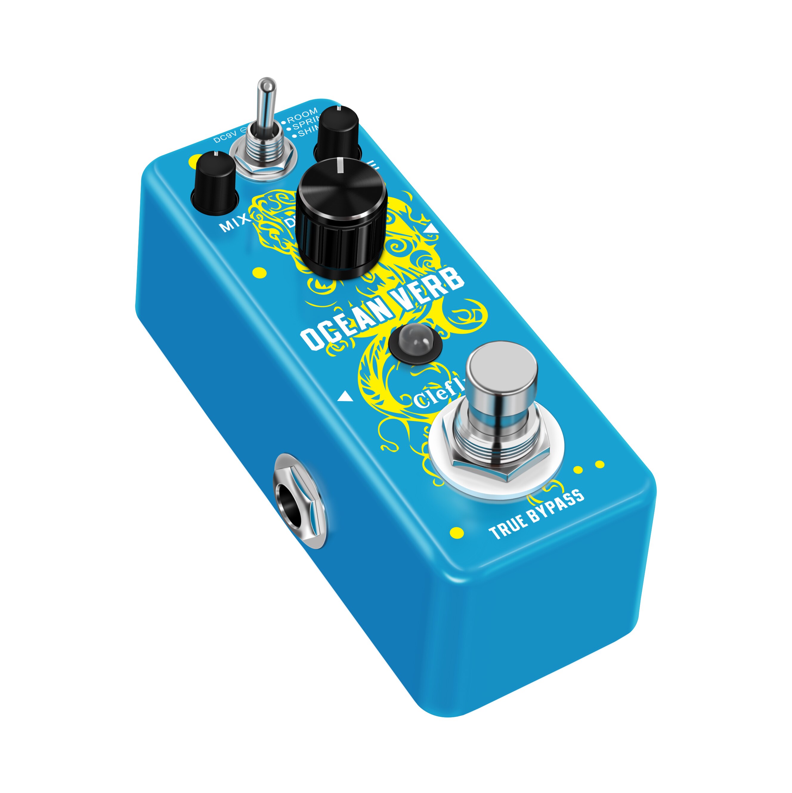 Clefly Guitar Reverb Effect Pedal Digital Pedals Ocean Verb Effects Pedal Room Spring Shimmer 3 Modes With True Bypass