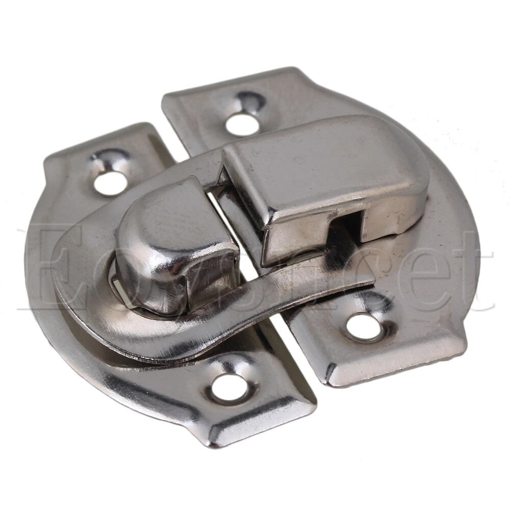 10 Pieces Vintage Jewelry Box Mini Padlock Hasp Lock Silver 29x27 MM