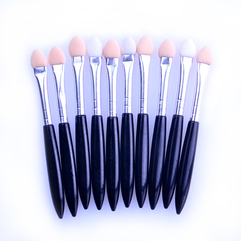 Pincel de sombra de ojos , esponja cosmética, brillo de uñas, esponja suave, delineador de ojos, aplicador para maquillaje de belleza, 10 piezas