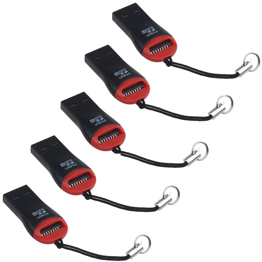 5 stück usb 2.0 micro sd sdhc tf flash-speicherkartenleser mini-adapter für laptops, high-speed mini usb 2.0 micro sd tf t-flash-speicher