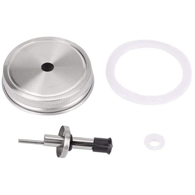 2 Pcs Regelmatige Mond Mason Jar Schenktuit Deksels Met Caps Voor Olijfolie Cocktail Dispenser En Salade Dressing Shaker