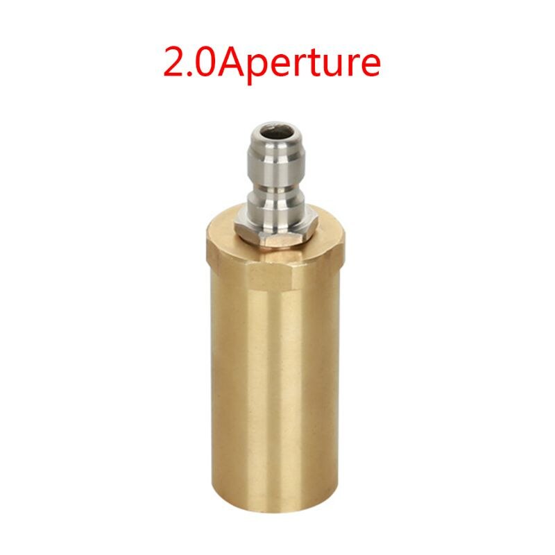 Høytrykks roterende dyse av rent kobber 3600 psi innenlands 360 grader keramisk spole vaskedyse bilvaskeverktøy tilbehør: Brun