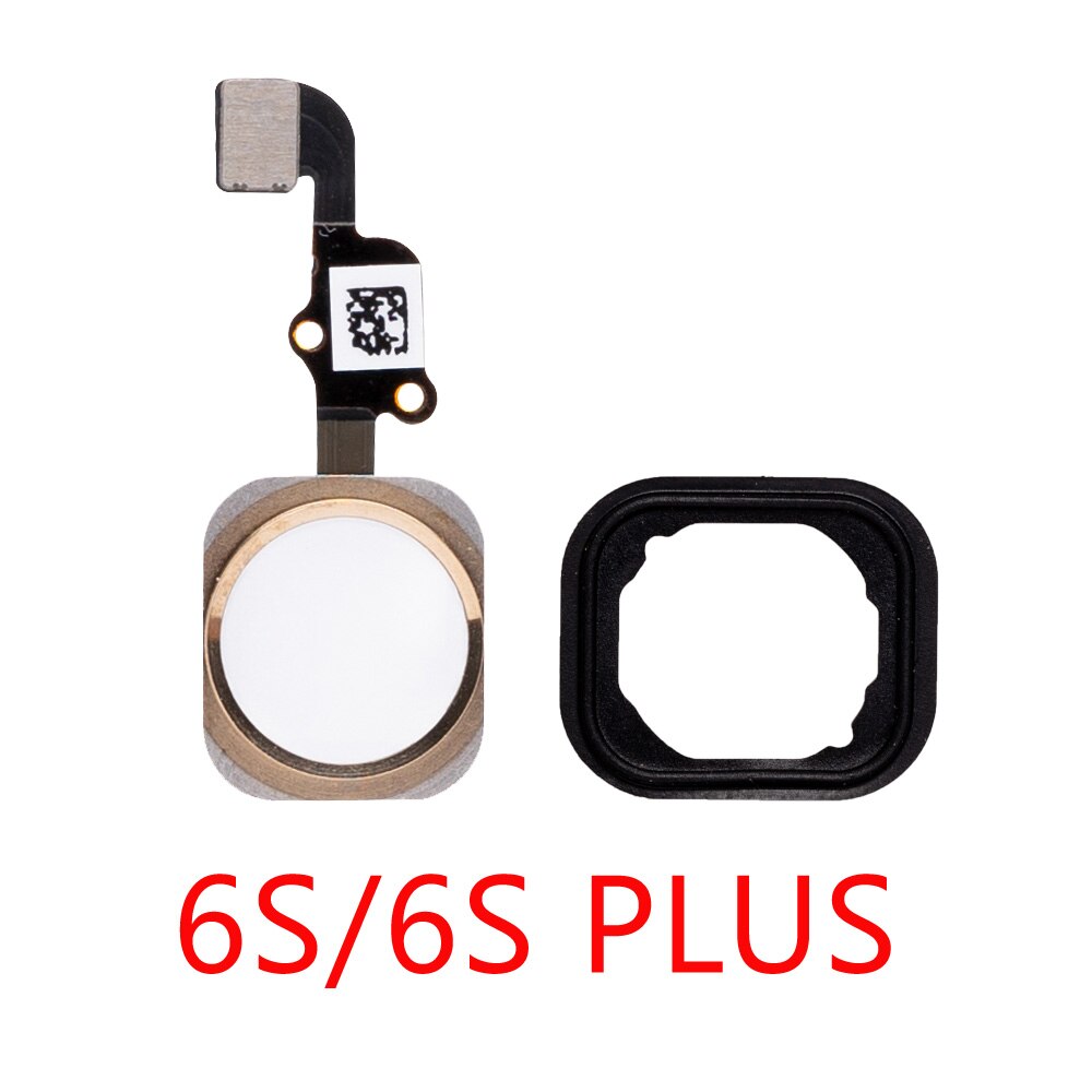 Home Button with Flex Cable for iPhone 6 6S 4.7"/ 6S 6 plus 5.5" Complete Assembly Spare Part Replacement Black/White/Gold: 6s 6sP Gold stick