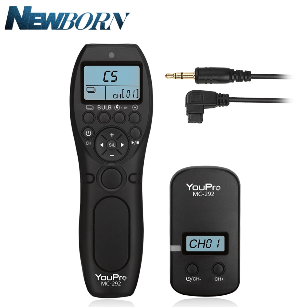 Mando a distancia con temporizador inalámbrico MC-292 S1 de YouPro para Sony A900, A850, A700, A580, A550, A950, A99, A77, A57, A55, A35 y A33