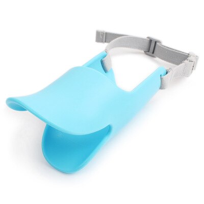 Puppy huisdier hond muilkorf anti-bijt blaf muilkorf kwaken eendenbek zacht siliconen stop huisdier hond likwonden mondkapje hond product: Blauw / S