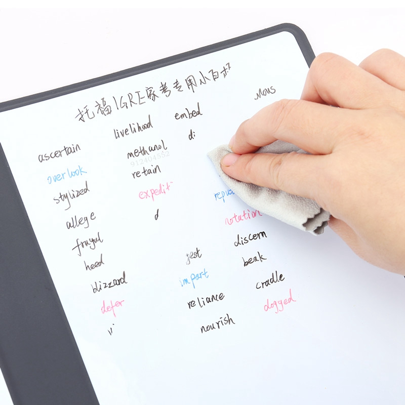 Haile 8pcs Erasable Whiteboard Pen 0.5mm Fine Point Black/Blue/Red Ink Blackboard Marker School Office Art Writing Stationery