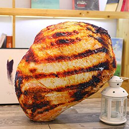 Siipikarja kala paistettu ruoka pehmo täytetty nukke puutarha grilli sisustus rekvisiitta aikuisten lelut sweetbell punapippuri kalmari makkara välipala tyynyt: Porsaankyljys 60cm