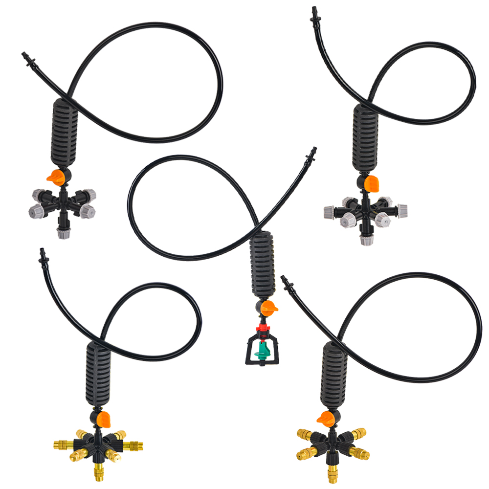 Wisząca dysza zamgławiająca system nawadniania z zraszaczem mgły wodnej 5/7-kierunkowy regulowany zestaw opryskiwacza robić nawilżania szklarni