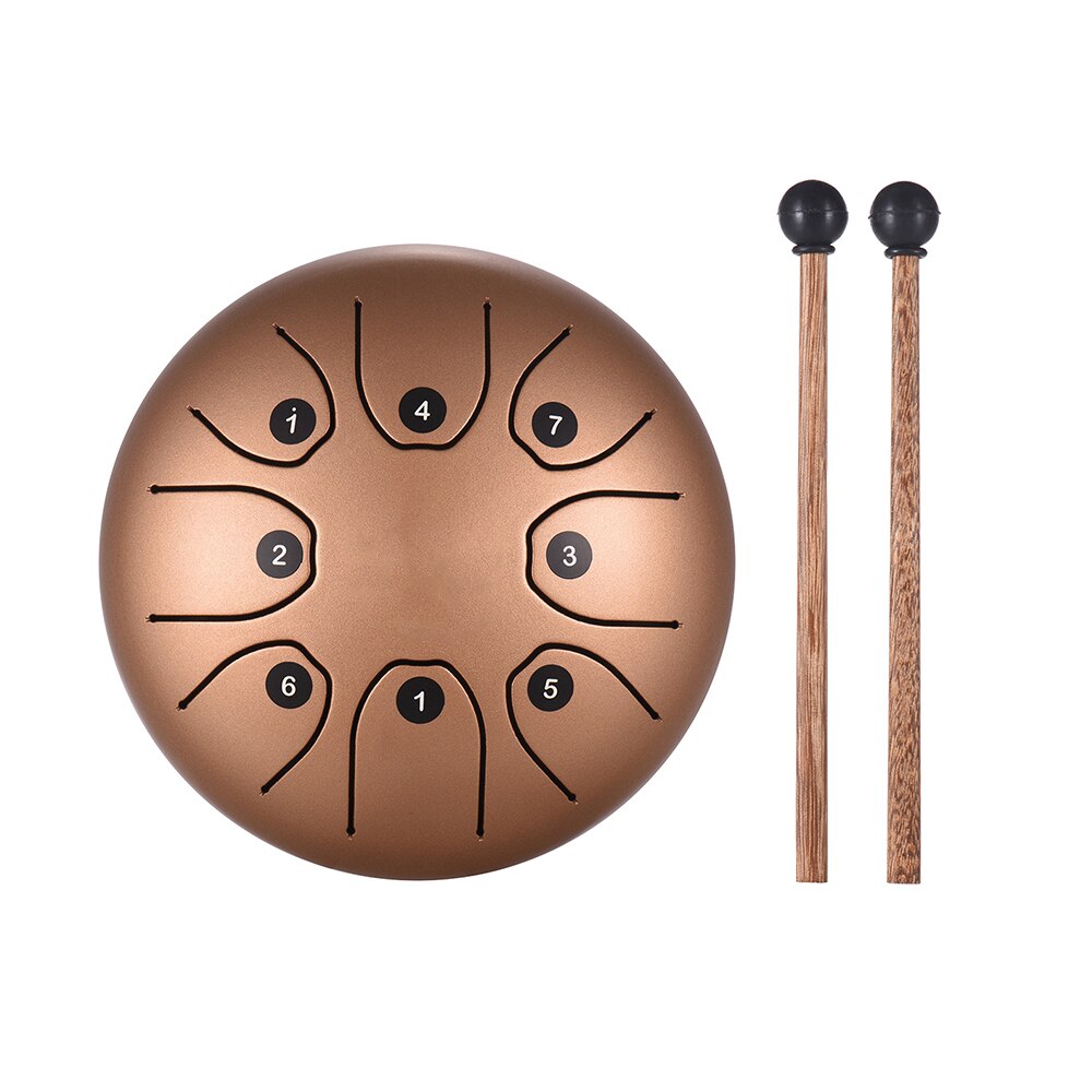 5.5 Inch Tong Drum Mini 8-Tone Staal Tong Drum C Sleutel Hand Pan Drum Met Drum Hamers Carry tas Percussie Instrument