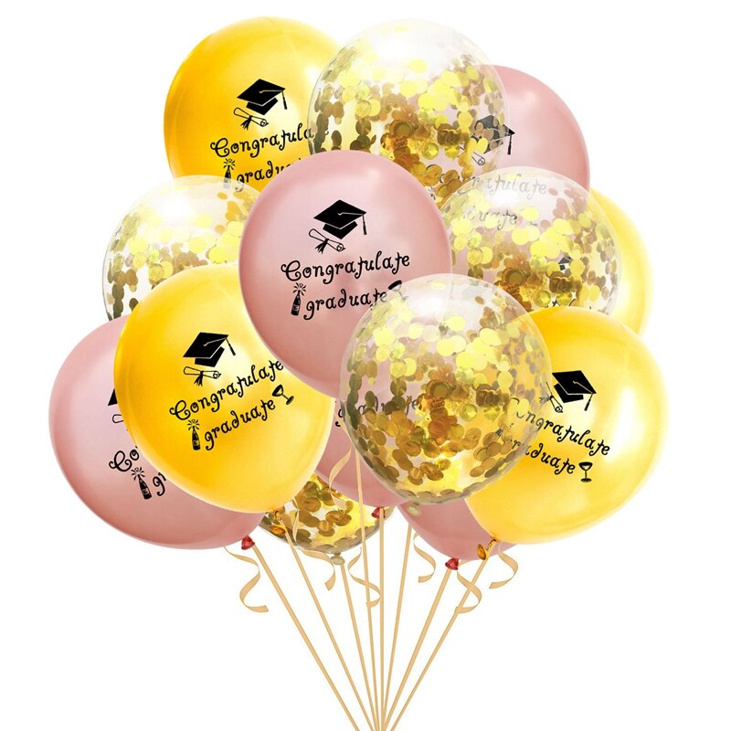 Congrats Grad 2022 Graduation Celebration Party Decorations Congrats Balloon Banner Student Class of 2022 Decor: 15Pcs U02